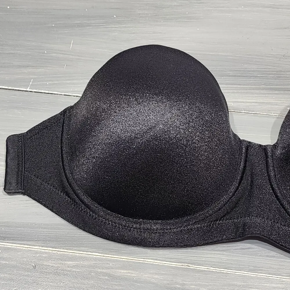 The Bra Lab Angelina Contour Cups Interchangeable Side Clasping Cup Size C Black